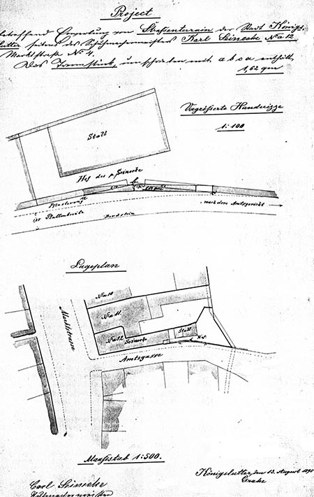 Koenigslutter Bauakte Marktstrasse 1895